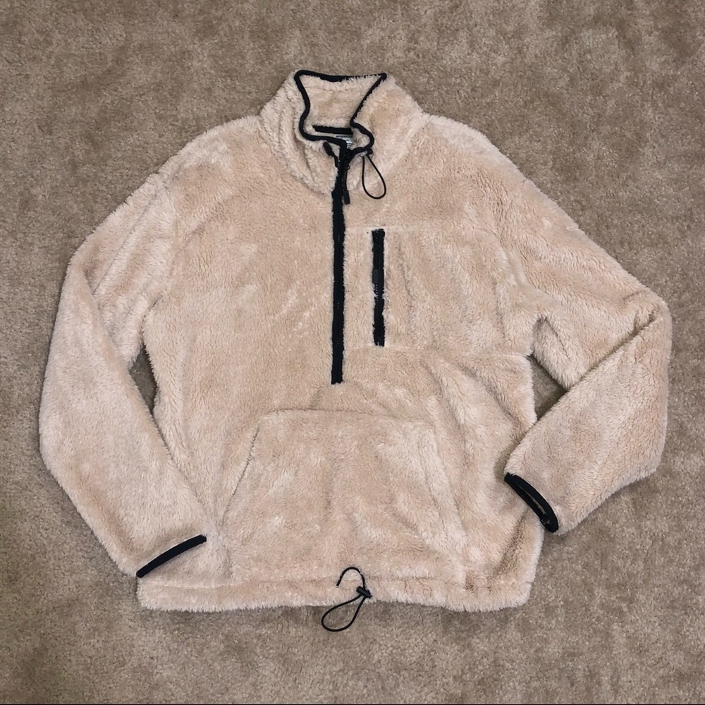 PINK Sherpa Half Zip Pullover💗